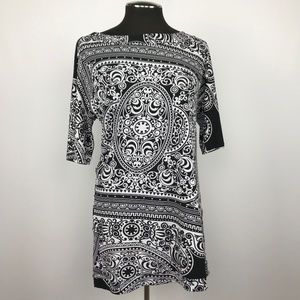 White House Black Market Patterned Tunic Size Med